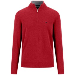 Блуза Fynch hatton 1614802 half zip sweater - Red (Brick) блуза,мъжки,пуловери,дамски,пуловери,fynch,hatton,1614802,half,zip,sweater,red,(brick)
