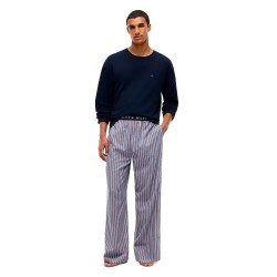 пижама,мъжки,пижами,tommy,hilfiger,um0um04056,long,sleeve,pyjama,blue,(dark,navy,global,stripe,herringbone)