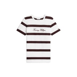 тениска,мъжки,тениски,дамски,тениски,tommy,hilfiger,script,regular,fit,short,sleeve,t,shirt,white,(wide,stripe,ecru,chocolate)