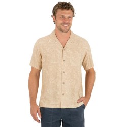 Риза с къс ръкав Hurley Lisbon Camp short sleeve shirt - Beige (Hazelnut) риза,с,къс,ръкав,дамски,ризи,мъжки,ризи,hurley,lisbon,camp,short,sleeve,shirt,beige,(hazelnut)