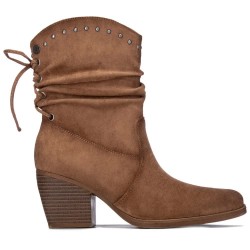 Refresh 17625502 heel booties - Brown (Taupe) дамски,боти,мъжки,боти,refresh,17625502,heel,booties,brown,(taupe)
