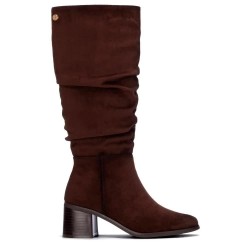 Обувки Xti 14653001 heel boots - Brown (Brown) обувки,дамски,боти,мъжки,боти,xti,14653001,heel,boots,brown,(brown)
