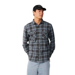 риза,с,дълъг,ръкав,дамски,ризи,мъжки,ризи,rip,curl,griffin,flannel,long,sleeve,shirt,grey,(washed,black)