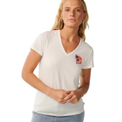 Тениска Rip curl Seeker Standard short sleeve v neck T-shirt - White (Bone) тениска,мъжки,тениски,дамски,тениски,rip,curl,seeker,standard,short,sleeve,v,neck,t,shirt,white,(bone)