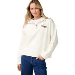 Блуза Rip curl Surf Puff half zip sweatshirt - White (Bone) блуза,дамски,блузи,rip,curl,surf,puff,half,zip,sweatshirt,white,(bone)