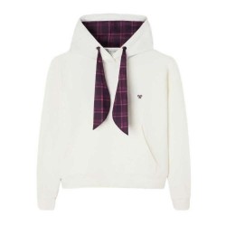 Суичър Silbon 210110 hoodie - Beige (Ecru) суичър,дамски,блузи,silbon,210110,hoodie,beige,(ecru)