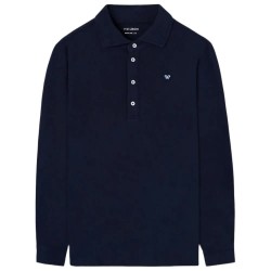 Silbon Long sleeve polo - Blue (Navy Blue) дамски,блузи,с,яка,мъжки,блузи,с,яка,silbon,long,sleeve,polo,blue,(navy,blue)