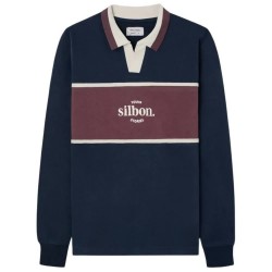 Блуза с яка Silbon Relaxed Fit Polo Stories sweatshirt - Blue (Navy Blue) блуза,с,яка,мъжки,пуловери,silbon,relaxed,fit,polo,stories,sweatshirt,blue,(navy,blue)