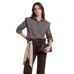 дамски,ризи,мъжки,ризи,silbon,shirt,brown,(blue,brown)