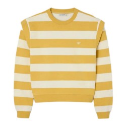 блуза,мъжки,пуловери,silbon,shoulder,pads,stripes,sweatshirt,yellow,(mustard,ecru)
