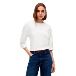 Тениска Tommy hilfiger WW0WW51740 long sleeve T-shirt - White (Ecru) тениска,мъжки,тениски,дамски,тениски,tommy,hilfiger,ww0ww51740,long,sleeve,t,shirt,white,(ecru)