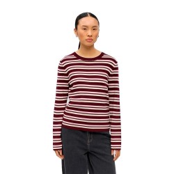 Блуза Vila Ester sweater - Red (Windsor Wine / Stripes Roseate Spoonbill / Birch) блуза,мъжки,пуловери,дамски,пуловери,vila,ester,sweater,red,(windsor,wine,stripes,roseate,spoonbill,birch)