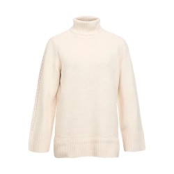 Блуза Vila Mali high neck sweater - Beige (Birch / Detail Melange) блуза,мъжки,пуловери,дамски,пуловери,vila,mali,high,neck,sweater,beige,(birch,detail,melange)