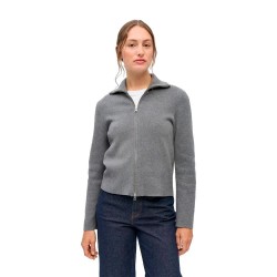 Блуза Vila Reynard full zip sweater - Grey (Medium Grey Melange) блуза,мъжки,пуловери,дамски,пуловери,vila,reynard,full,zip,sweater,grey,(medium,grey,melange)
