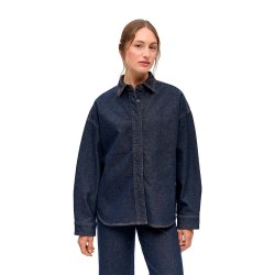 Риза с дълъг ръкав Vila Sole Mae long sleeve shirt - Blue (Dark Blue Denim / Detail Rinse Wash) риза,с,дълъг,ръкав,дамски,ризи,мъжки,ризи,vila,sole,mae,long,sleeve,shirt,blue,(dark,blue,denim,detail,rinse,wash)
