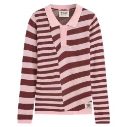 Блуза Scotch & soda 183497 sweater - Pink (Orchid Pink / New Maroon Stripe) блуза,мъжки,пуловери,дамски,пуловери,scotch,&,soda,183497,sweater,pink,(orchid,pink,new,maroon,stripe)