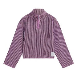 Блуза Scotch & soda 183500 half zip sweater - Pink (African Violet / Olive Night) блуза,мъжки,пуловери,дамски,пуловери,scotch,&,soda,183500,half,zip,sweater,pink,(african,violet,olive,night)
