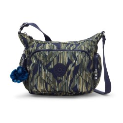 Kipling Gabb S 7L crossbody - Blue (Striped Grasses) всички,чанти,kipling,gabb,s,7l,crossbody,blue,(striped,grasses)