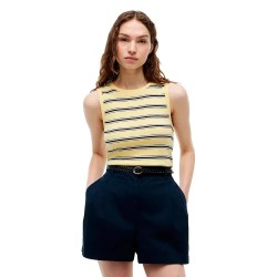 Тениска Tommy hilfiger Multistripe sleeveless T-shirt - Yellow (Classic American Stp / Yellow) тениска,мъжки,тениски,дамски,тениски,tommy,hilfiger,multistripe,sleeveless,t,shirt,yellow,(classic,american,stp,yellow)