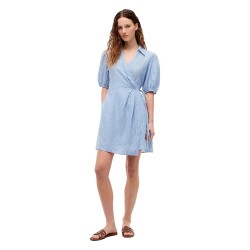 рокля,дамски,поли,и,рокли,tommy,hilfiger,summer,linen,wrap,tie,short,sleeve,short,dress,blue,(clear,water,ecru,stp)