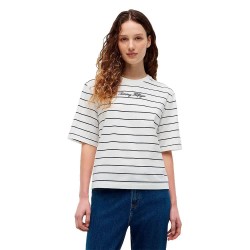 Тениска Tommy hilfiger WW0WW50948 Plus Size short sleeve T-shirt - White (Fine Stp Ecru / Dark Night Navy) тениска,мъжки,тениски,дамски,тениски,tommy,hilfiger,ww0ww50948,plus,size,short,sleeve,t,shirt,white,(fine,stp,ecru,dark,night,navy)