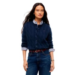Жилетка Tommy hilfiger WW0WW52191 cardigan - Blue (Dark Night Navy) жилетка,мъжки,пуловери,дамски,пуловери,tommy,hilfiger,ww0ww52191,cardigan,blue,(dark,night,navy)