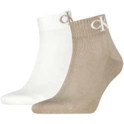 Чорапи Calvin klein 701228805 Quarter short socks 2 pairs - Multicolor (Beige) чорапи,мъжки,чорапи,дамски,чорапи,calvin,klein,701228805,quarter,short,socks,2,pairs,multicolor,(beige)