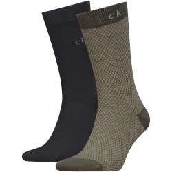 Чорапи Calvin klein Mouline Structure socks 2 pairs - Multicolor (Olive Green) чорапи,мъжки,чорапи,дамски,чорапи,calvin,klein,mouline,structure,socks,2,pairs,multicolor,(olive,green)