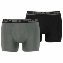 боксерки,мъжко,бельо,head,basic,boxers,2,units,green,black,(tea,leaf,black)