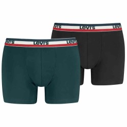 Боксерки Levi´s ® 701238002 boxers 2 units - Green / Black (Green / Black) боксерки,мъжко,бельо,levi´s,®,701238002,boxers,2,units,green,black,(green,black)