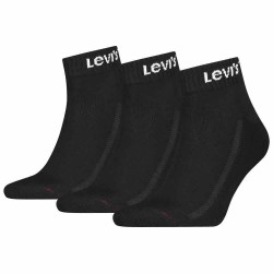 Чорапи Levi´s ® Mid Cut Orange Tab short socks 3 pairs - Black (Black) чорапи,мъжки,чорапи,дамски,чорапи,levi´s,®,mid,cut,orange,tab,short,socks,3,pairs,black,(black)