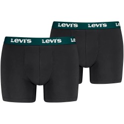 Боксерки Levi´s ® Repeat Logo Brief boxers 2 units - Black (Black / Green Combo) боксерки,мъжко,бельо,levi´s,®,repeat,logo,brief,boxers,2,units,black,(black,green,combo)