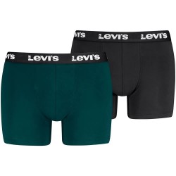 Боксерки Levi´s ® Repeat Logo Brief boxers 2 units - Green / Black (Green / Black) боксерки,мъжко,бельо,levi´s,®,repeat,logo,brief,boxers,2,units,green,black,(green,black)