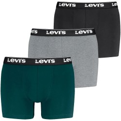 Боксерки Levi´s ® Repeat Logo Brief boxers 3 units - Multicolor (Green / Grey / Black) боксерки,мъжко,бельо,levi´s,®,repeat,logo,brief,boxers,3,units,multicolor,(green,grey,black)