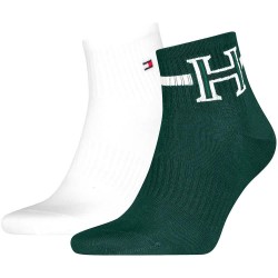 Чорапи Tommy hilfiger 701241827 Quarter short socks 2 pairs - Multicolor (Deep Green) чорапи,мъжки,чорапи,дамски,чорапи,tommy,hilfiger,701241827,quarter,short,socks,2,pairs,multicolor,(deep,green)