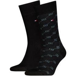 Чорапи Tommy hilfiger 701241991 socks 2 pairs - Black (Black) чорапи,мъжки,чорапи,дамски,чорапи,tommy,hilfiger,701241991,socks,2,pairs,black,(black)