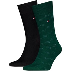 Чорапи Tommy hilfiger 701241991 socks 2 pairs - Green (Deep Green) чорапи,мъжки,чорапи,дамски,чорапи,tommy,hilfiger,701241991,socks,2,pairs,green,(deep,green)