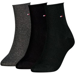 Чорапи Tommy hilfiger 701242187 short socks 3 pairs - Multicolor (Black) чорапи,мъжки,чорапи,дамски,чорапи,tommy,hilfiger,701242187,short,socks,3,pairs,multicolor,(black)