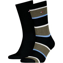 Чорапи Tommy hilfiger 701242191 crew socks 2 pairs - Black (Black) чорапи,мъжки,чорапи,дамски,чорапи,tommy,hilfiger,701242191,crew,socks,2,pairs,black,(black)