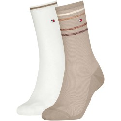 Чорапи Tommy hilfiger Lurex Stripe socks 2 pairs - Multicolor (Sand) чорапи,мъжки,чорапи,дамски,чорапи,tommy,hilfiger,lurex,stripe,socks,2,pairs,multicolor,(sand)