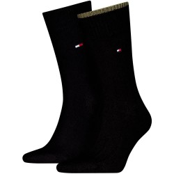 чорапи,мъжки,чорапи,дамски,чорапи,tommy,hilfiger,structure,rib,socks,2,pairs,black,(black)