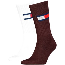 Чорапи Tommy hilfiger Uni Flag crew socks 2 pairs - Multicolor (Deep Rouge) чорапи,мъжки,чорапи,дамски,чорапи,tommy,hilfiger,uni,flag,crew,socks,2,pairs,multicolor,(deep,rouge)
