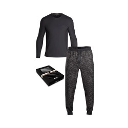 пижама,мъжки,пижами,boss,50570566,long,sleeve,pyjama,black,(dark,grey)