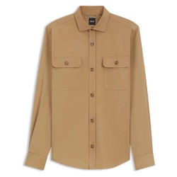 Риза с дълъг ръкав BOSS Rob 10281093 long sleeve shirt - Brown (Medium Beige) риза,с,дълъг,ръкав,дамски,ризи,мъжки,ризи,boss,rob,10281093,long,sleeve,shirt,brown,(medium,beige)