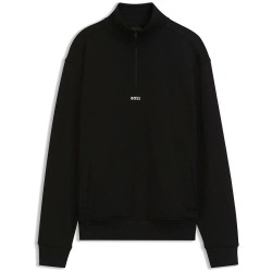 блуза,мъжки,пуловери,boss,smallzi,10244192,orange,half,zip,sweatshirt,black,(black)
