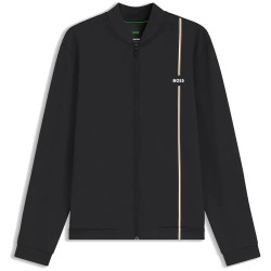 блуза,мъжки,пуловери,boss,toc,10276871,green,full,zip,sweatshirt,black,(black)