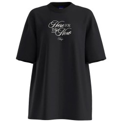 Тениска HUGO 50566578 Oversized BLUE short sleeve T-shirt - Black (Black 002) тениска,мъжки,тениски,дамски,тениски,hugo,50566578,oversized,blue,short,sleeve,t,shirt,black,(black,002)