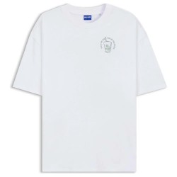 Тениска HUGO 50566578 Oversized BLUE short sleeve T-shirt - White (White) тениска,мъжки,тениски,дамски,тениски,hugo,50566578,oversized,blue,short,sleeve,t,shirt,white,(white)