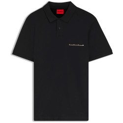HUGO Datri 10274863 RED short sleeve polo - Black (Black) дамски,блузи,с,яка,мъжки,блузи,с,яка,hugo,datri,10274863,red,short,sleeve,polo,black,(black)