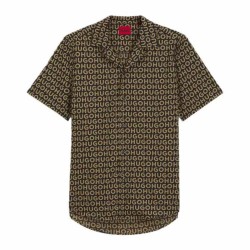 Риза с дълъг ръкав HUGO Ellino 10280280 RED long sleeve shirt - Brown (Beige Overflow) риза,с,дълъг,ръкав,дамски,ризи,мъжки,ризи,hugo,ellino,10280280,red,long,sleeve,shirt,brown,(beige,overflow)